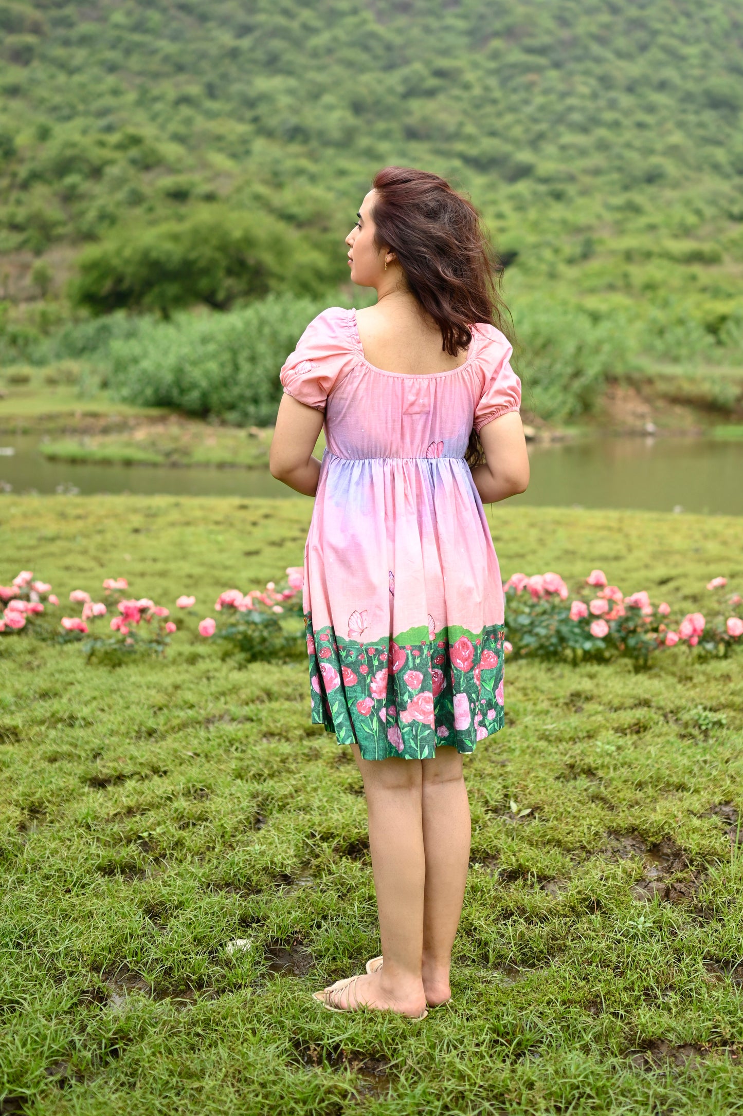 Rose Fields Puff Sleeve Dress