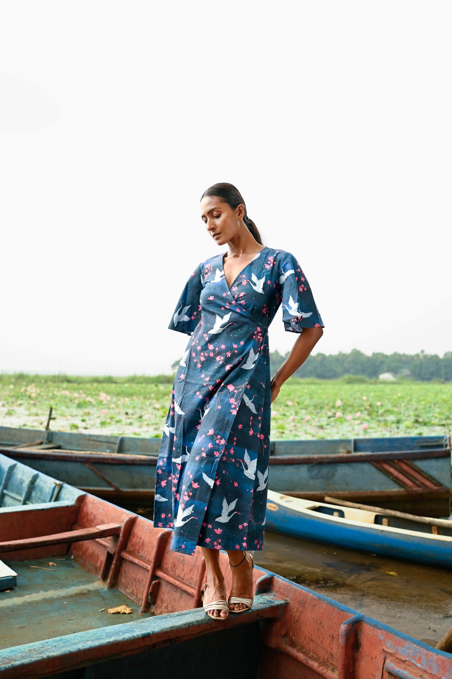 Cherry Blossom Wrap Dress