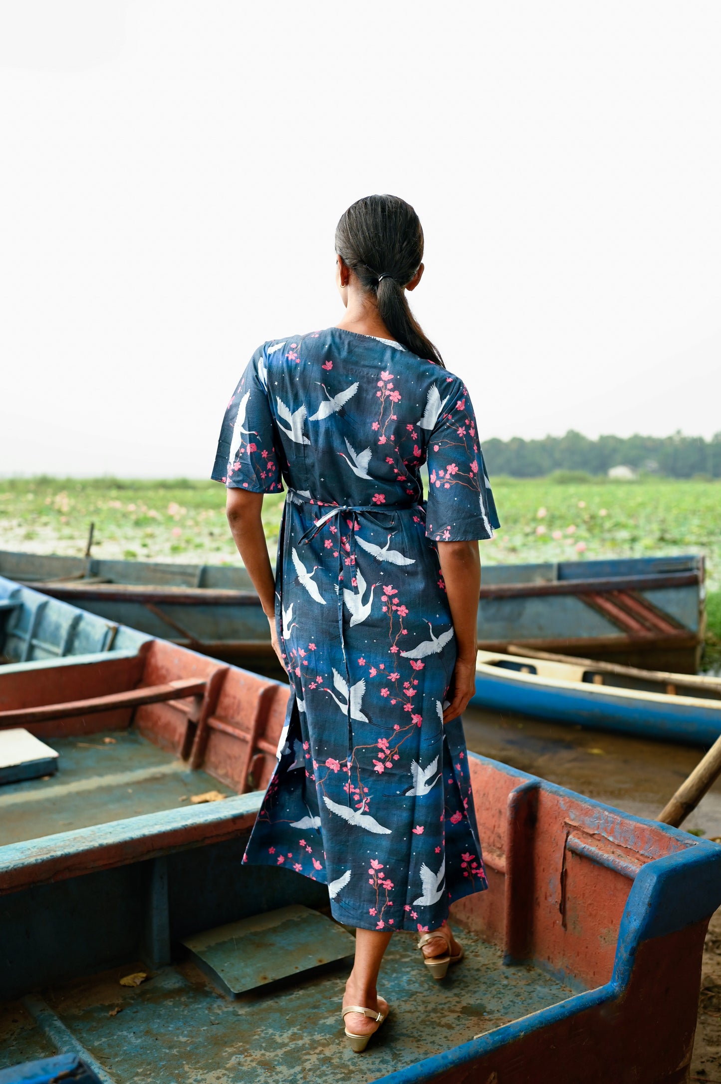 Cherry Blossom Wrap Dress