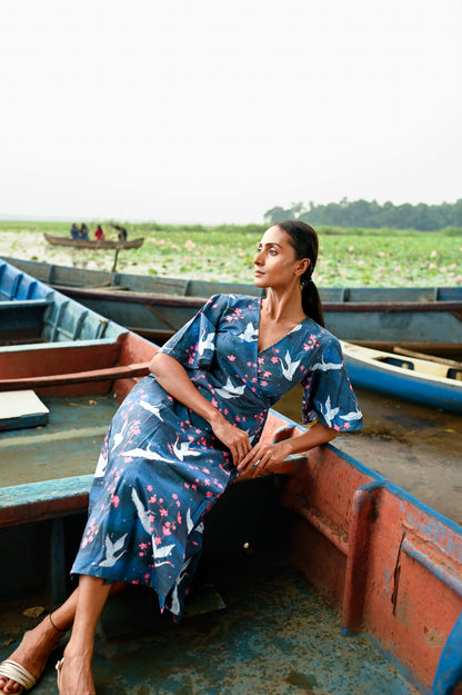 Cherry Blossom Wrap Dress