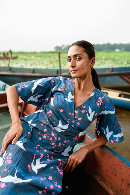 Cherry Blossom Wrap Dress