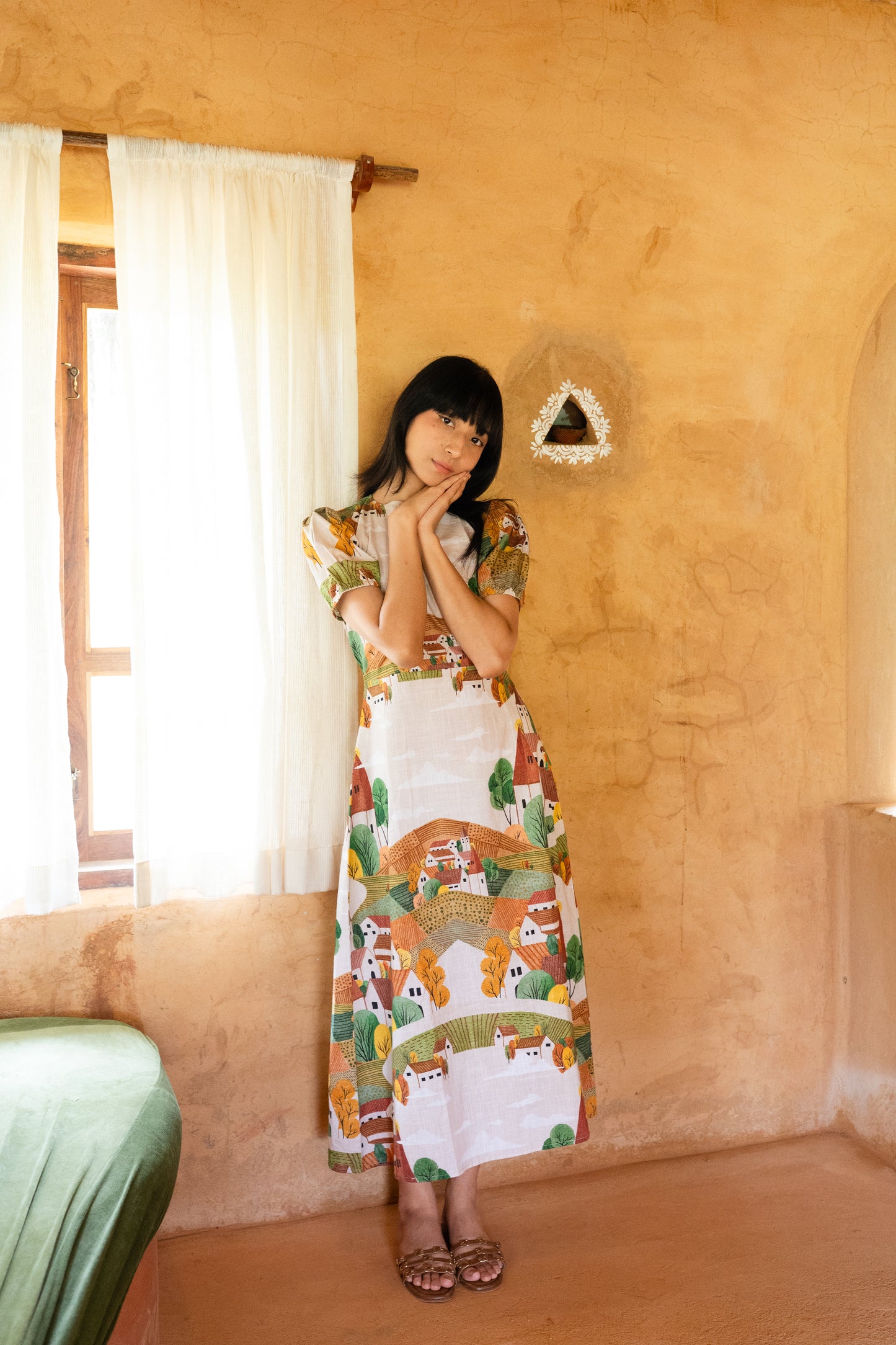 Autumn Love Puff Sleeve Dress