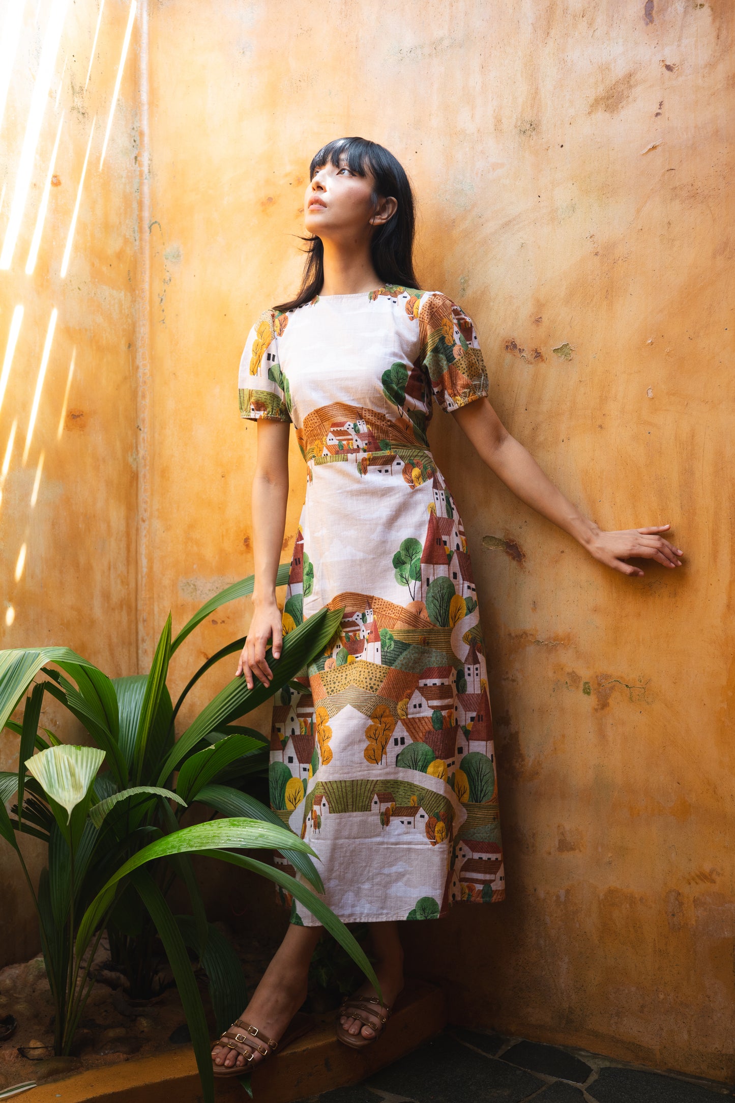 Autumn Love Puff Sleeve Dress