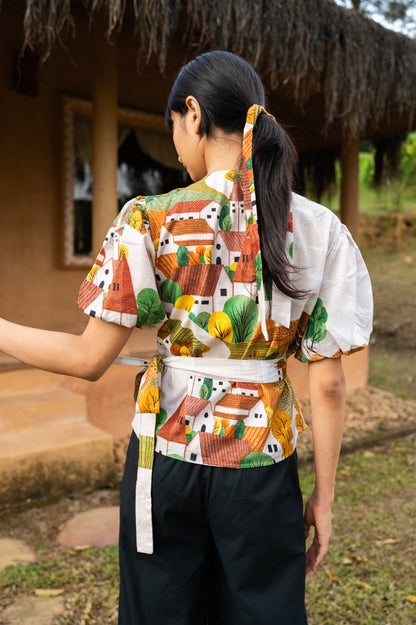 Autumn Love Wrap Top