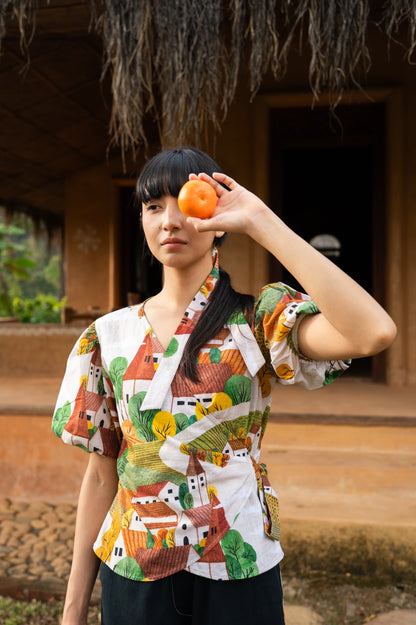 Autumn Love Wrap Top