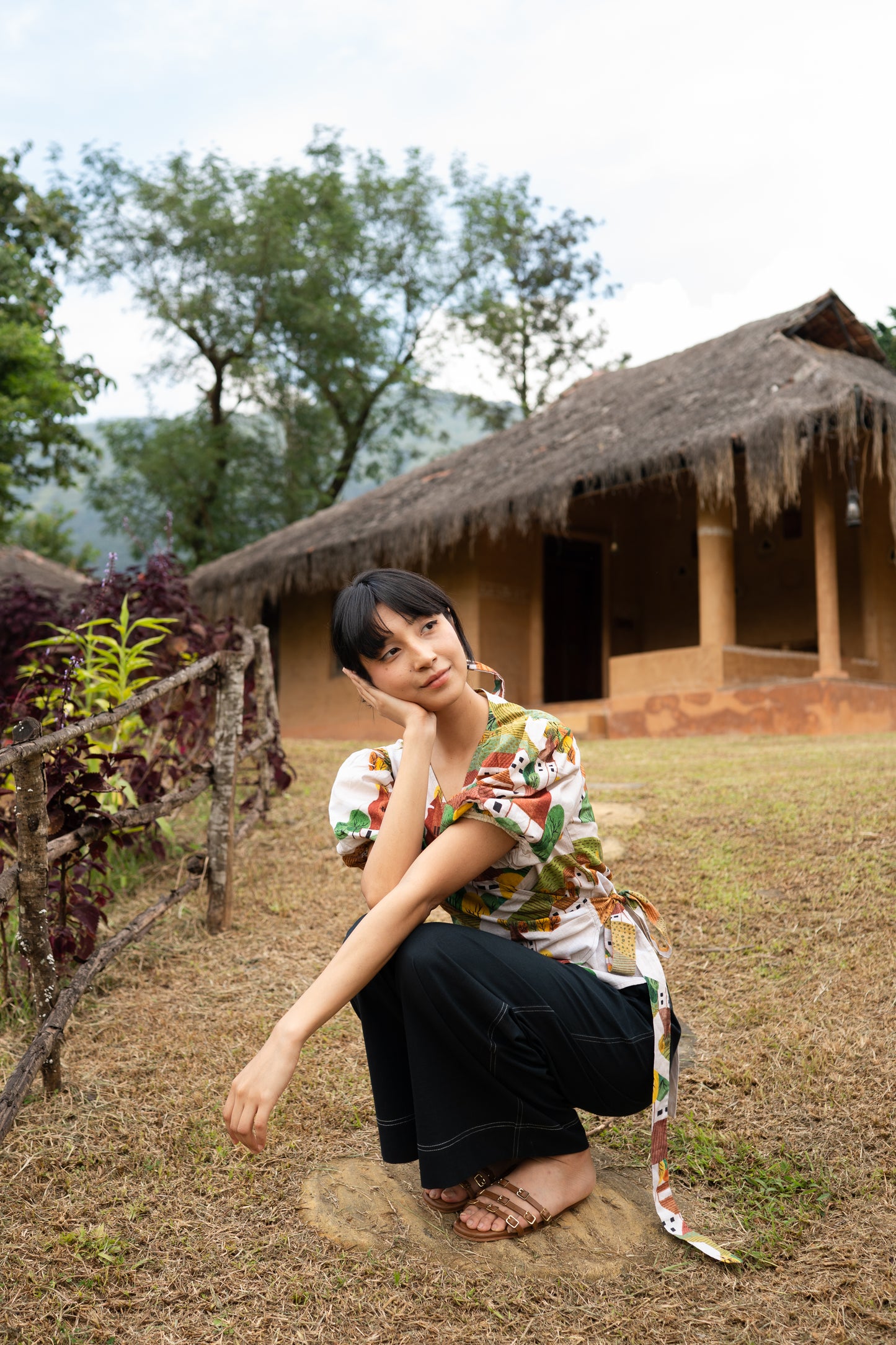 Autumn Love Wrap Top