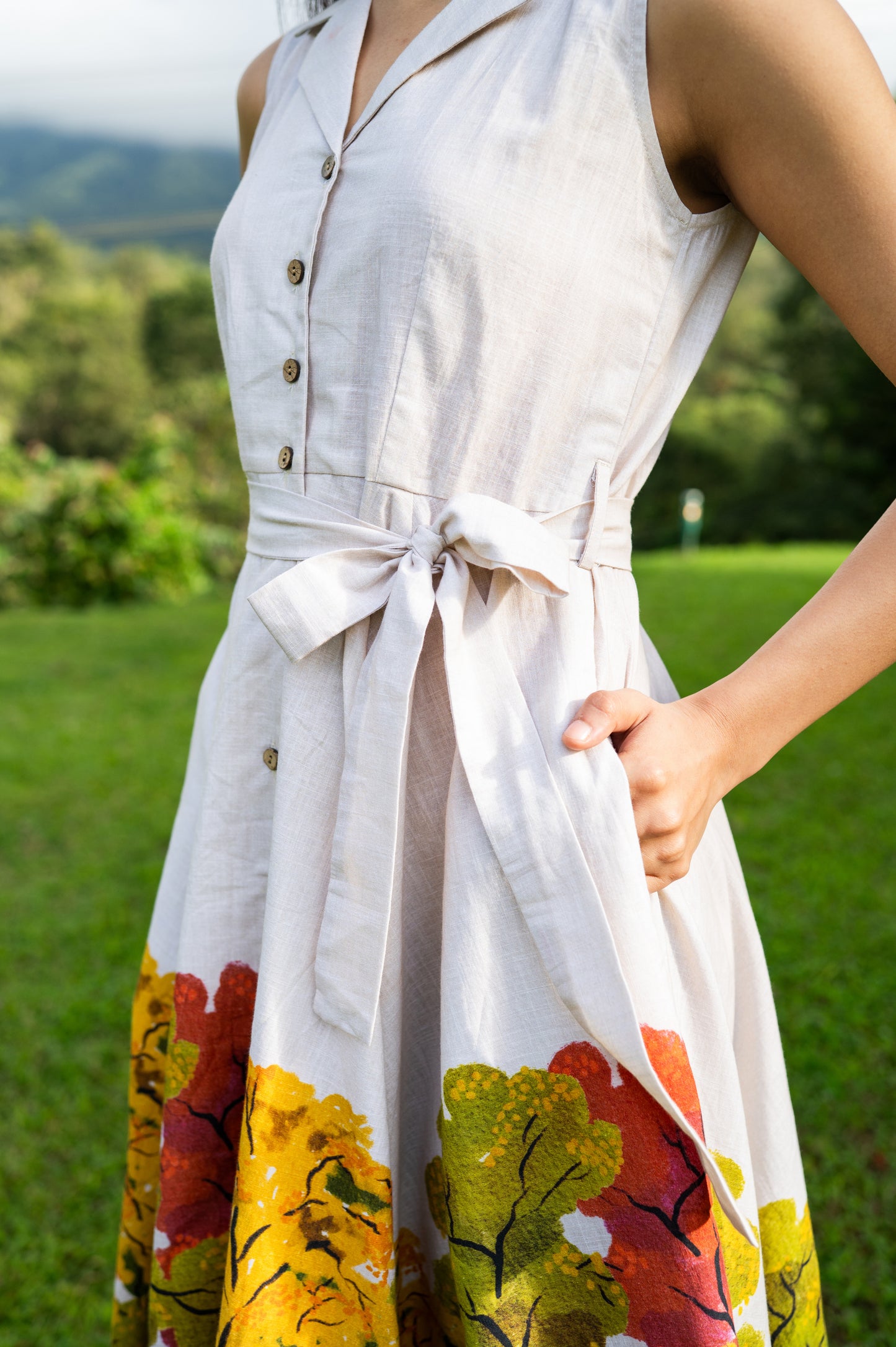 Golden Season Handkerchief Dress