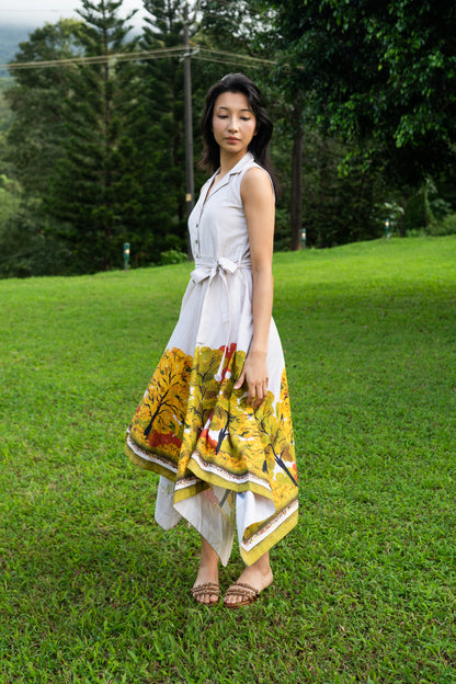 Golden Season Handkerchief Dress