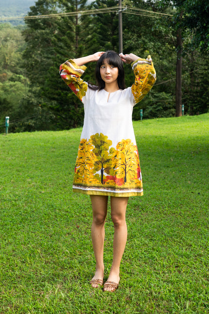 Golden Season A Line Dress