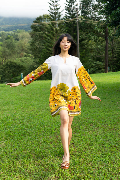 Golden Season A Line Dress