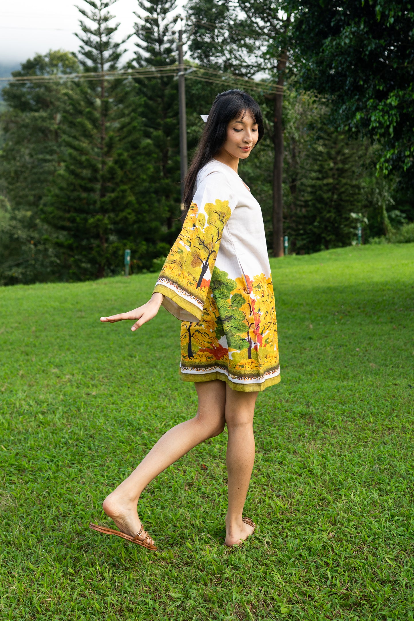 Golden Season A Line Dress