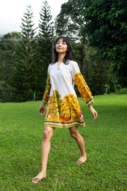 Golden Season A Line Dress