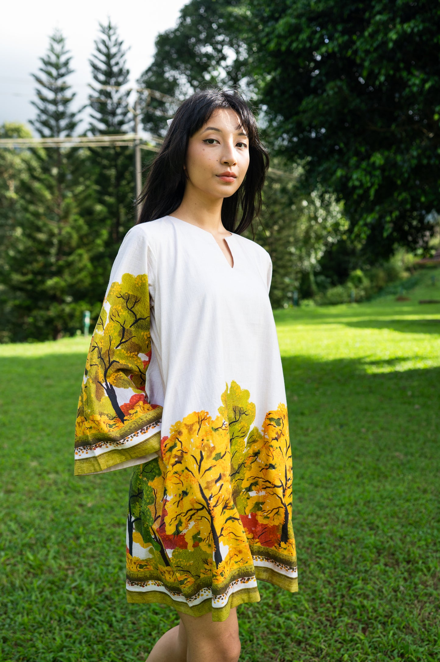 Golden Season A Line Dress