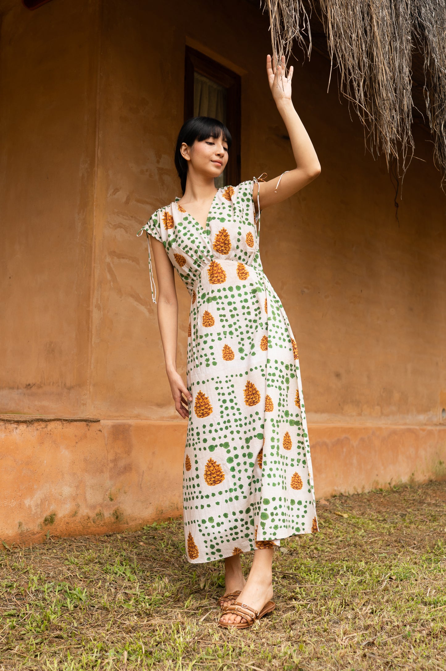 Pinecone Draw String Dress