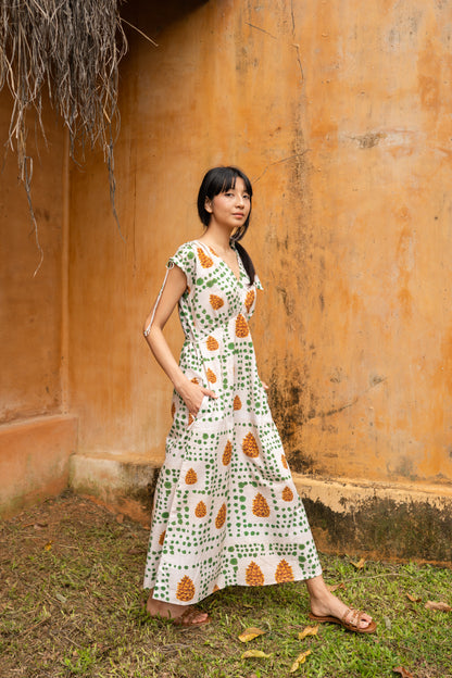Pinecone Draw String Dress