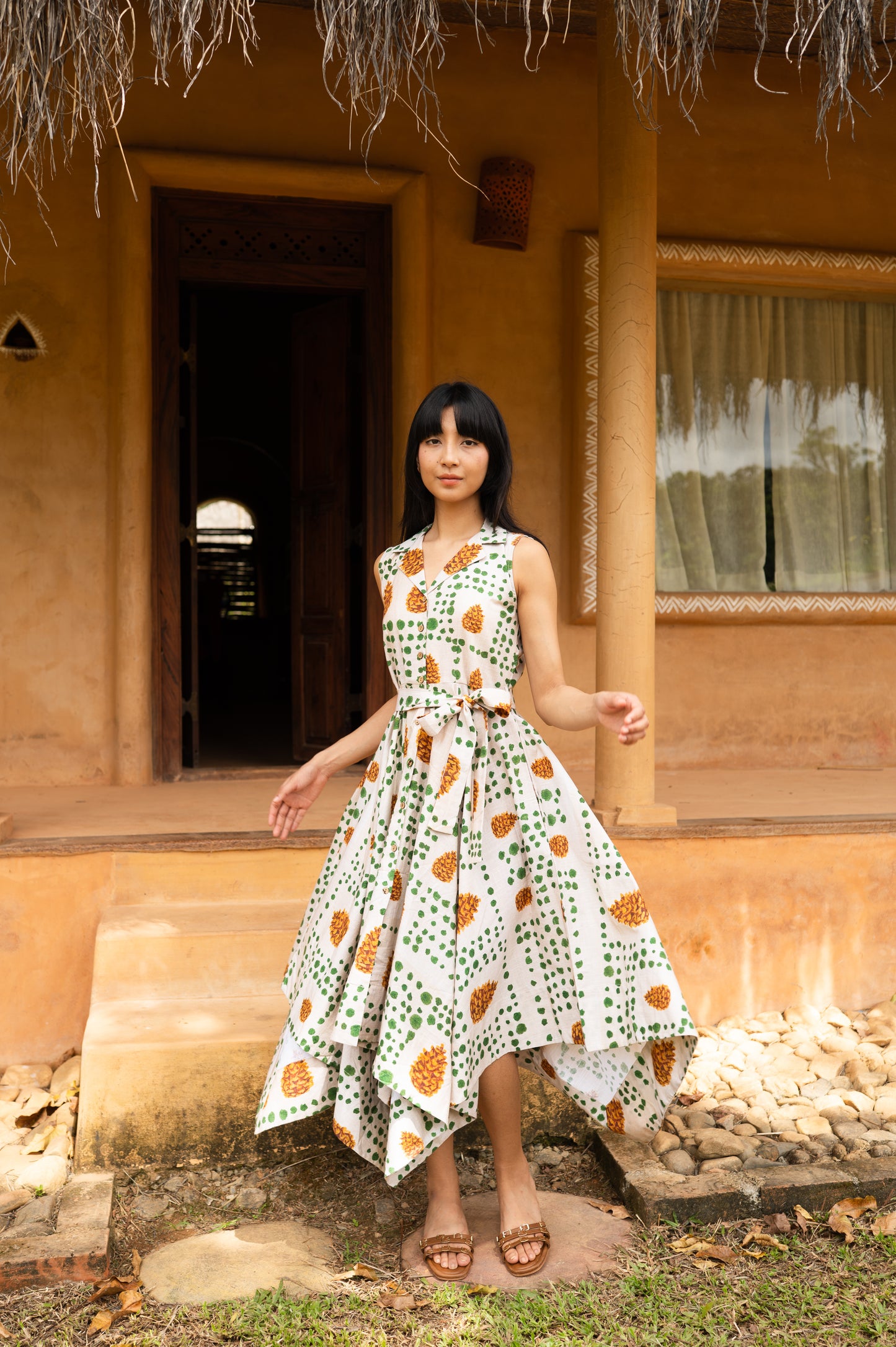 Pinecone Handkerchief Dress