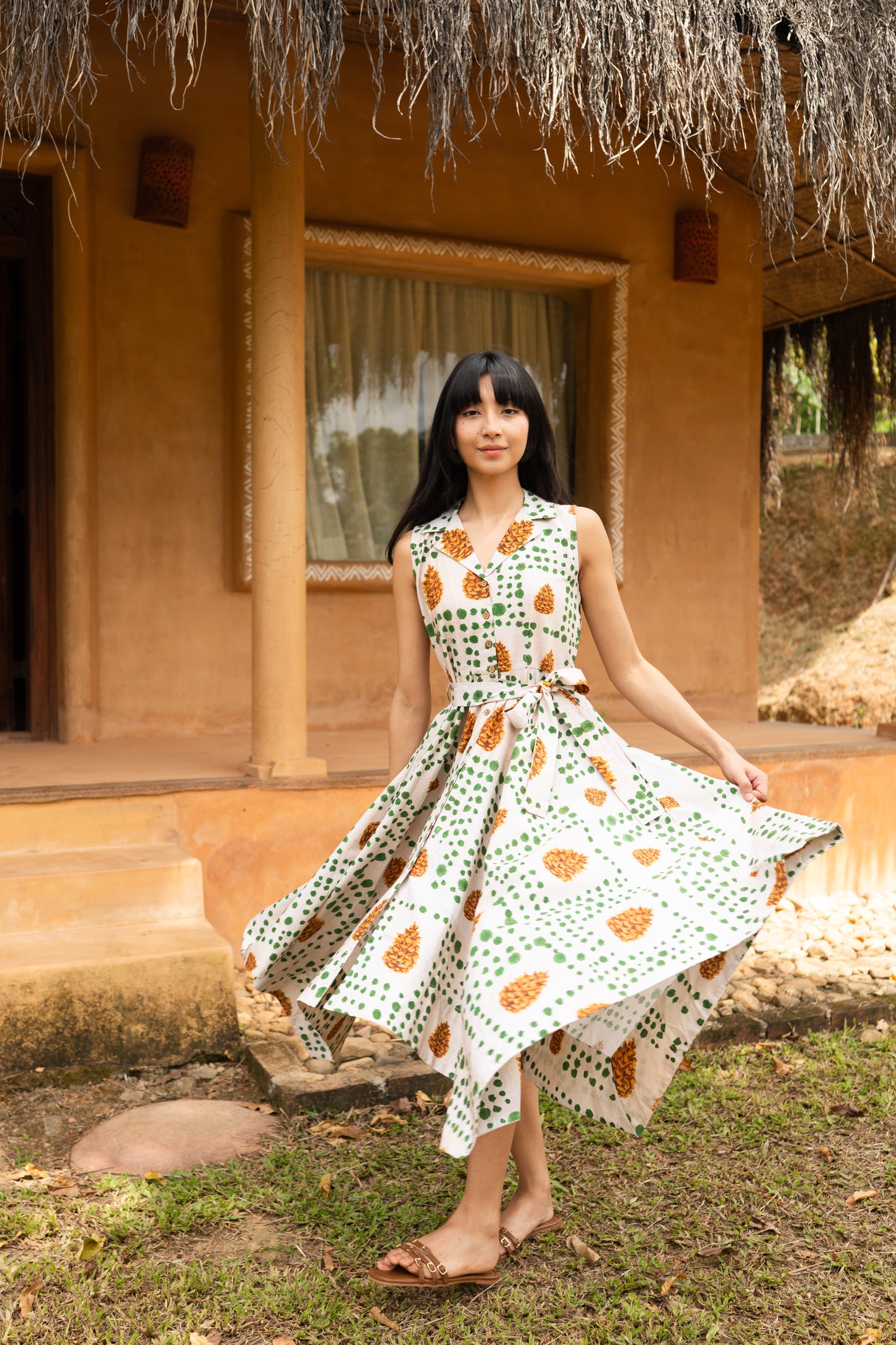 Pinecone Handkerchief Dress