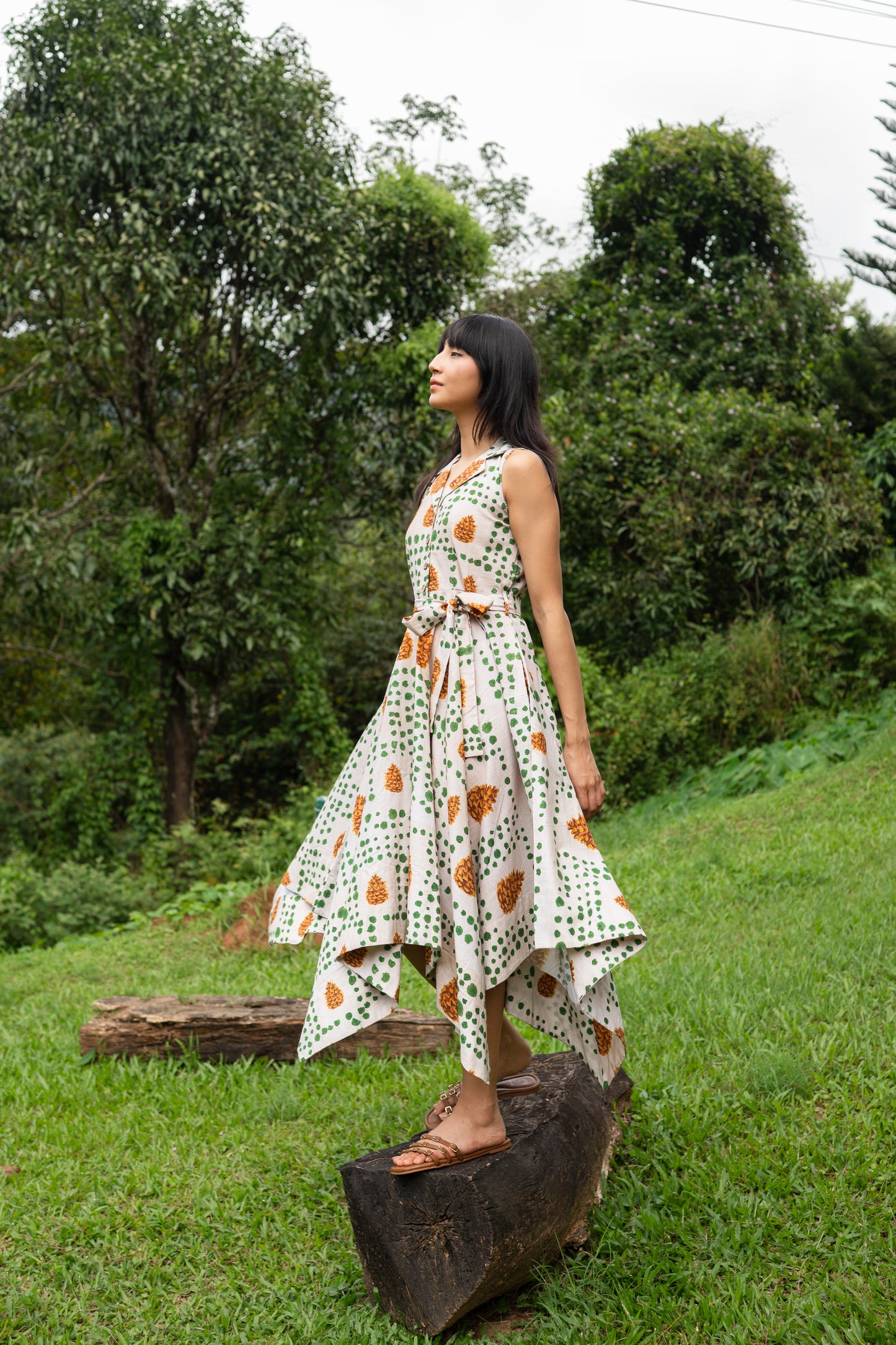 Pinecone Handkerchief Dress