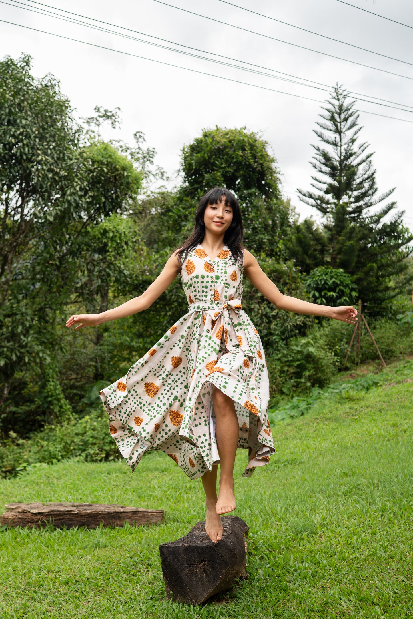 Pinecone Handkerchief Dress