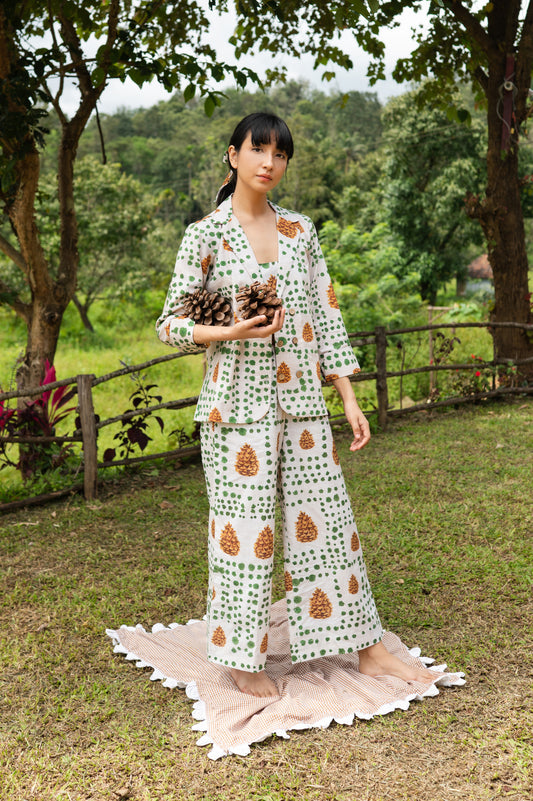 Pinecone Jacket with Bralette and Pants