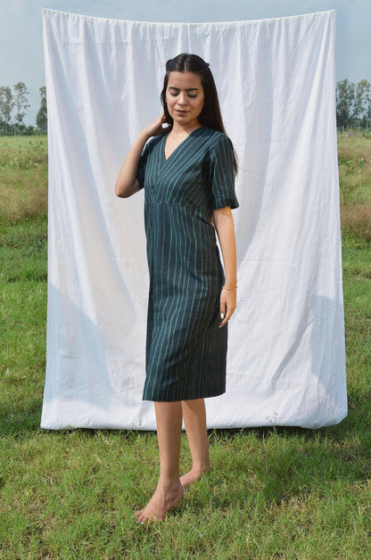 Grass Pleated Dress