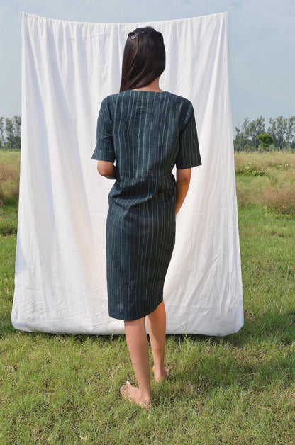 Grass Pleated Dress