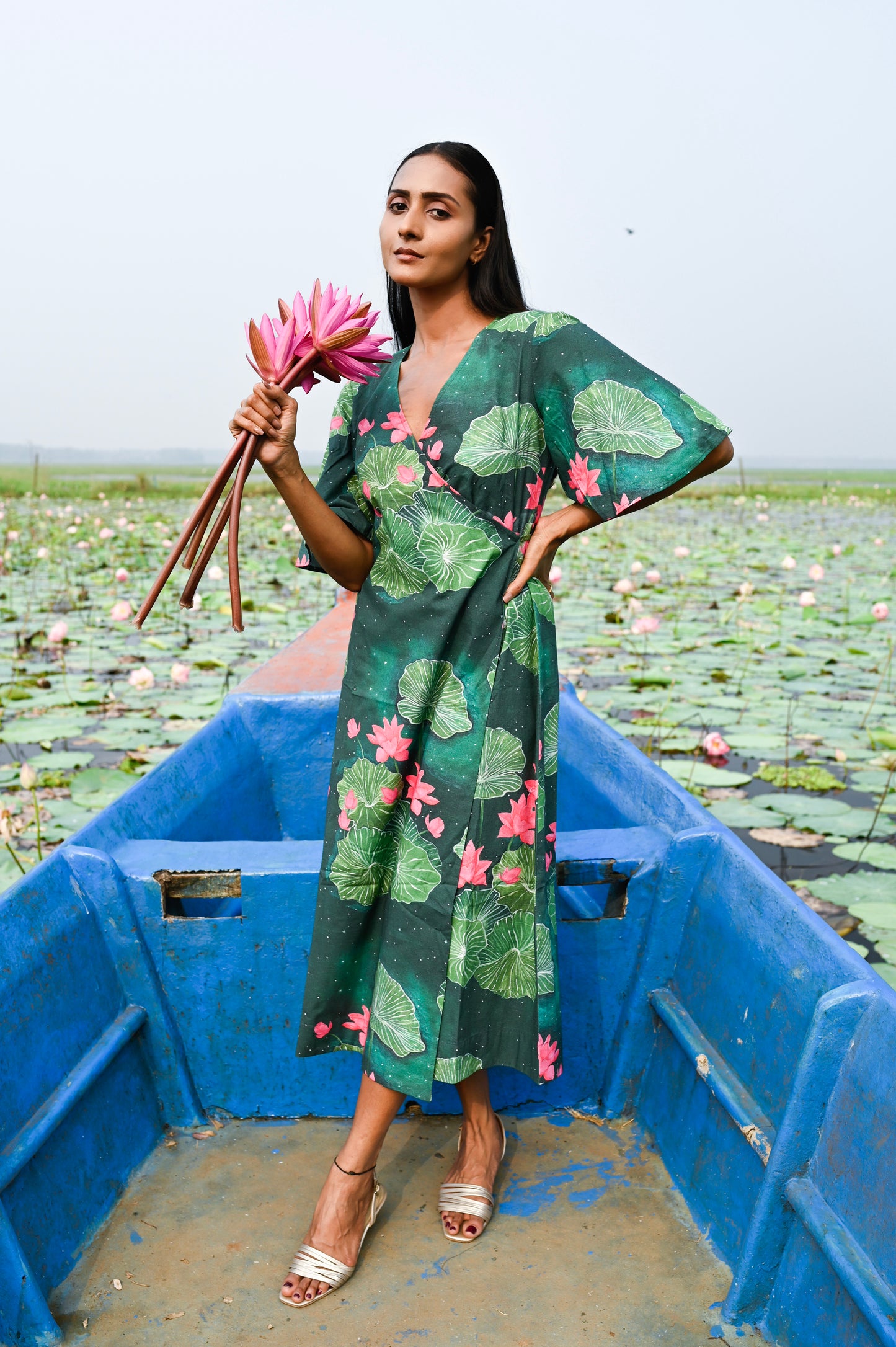 Lotus Wrap Dress