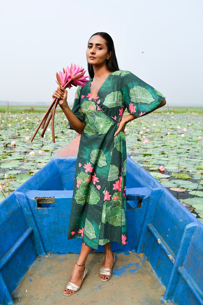 Lotus Wrap Dress