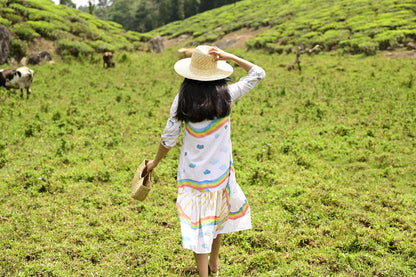 Rainbow Gathered Dress